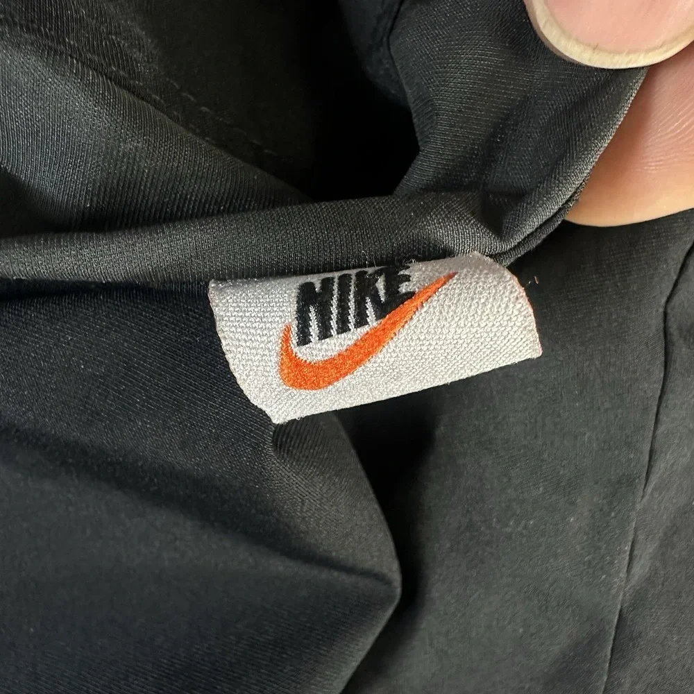 90s Vintage Nike Size L NME Black Windbreaker Pants - Gorpcore Mesh Straight